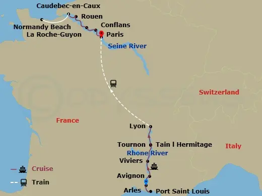 Itinerary schematic diagram