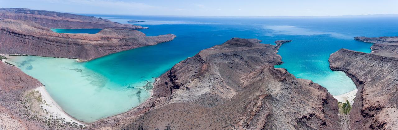 An expansive overlook of the Mexican shores.