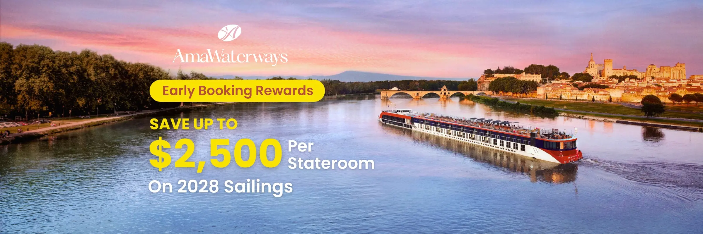 Early Booking Rewards - Save Up To $2,500 per Stateroom on 2028 Sailings