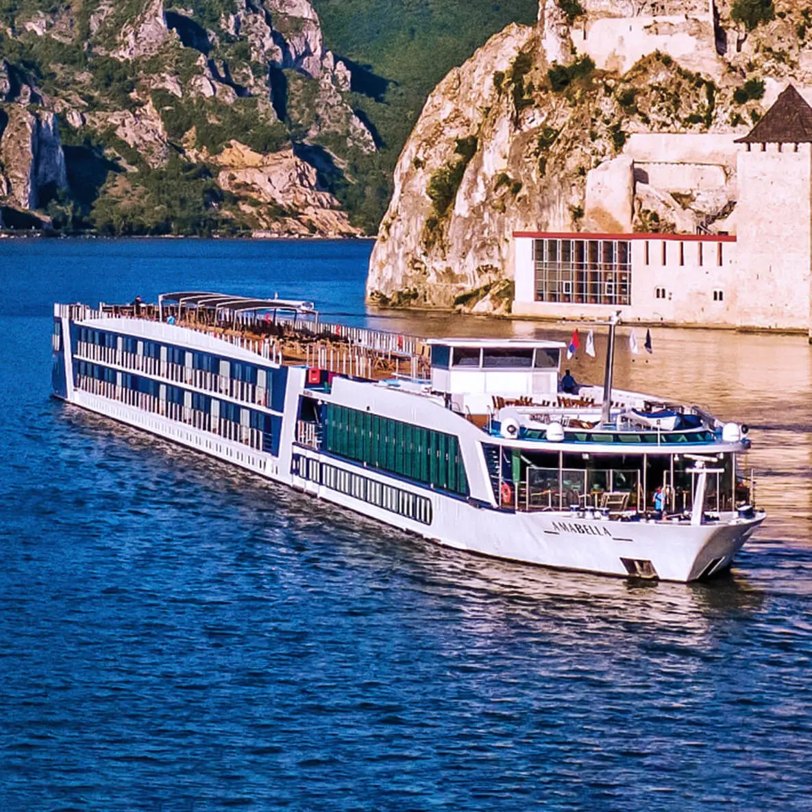 The AmaBella is a stunning river ship, unique in her own right. A classic design palette of black and white in the Main Lounge allows your conversations to provide the color. The intimate marbled bar is an inviting place to grab a cocktail and the Sun Deck putting green, featured only on select AmaWaterways ships, lures both regular golfers and newcomers alike. Most staterooms feature signature twin balconies so you can enjoy the views however you wish, as well as Entertainment on Demand and marble bathrooms with multi-jet showerheads. Suites feature added enhancements, including a larger sitting area and an expansive bathroom complete with a bathtub and separate shower. You will also find a massage and hair salon on board, as well as a fitness room, specialty coffee station and gift shop. Mealtimes are a feast for the senses in the Main Restaurant and at The Chef&rsquo;s Table.