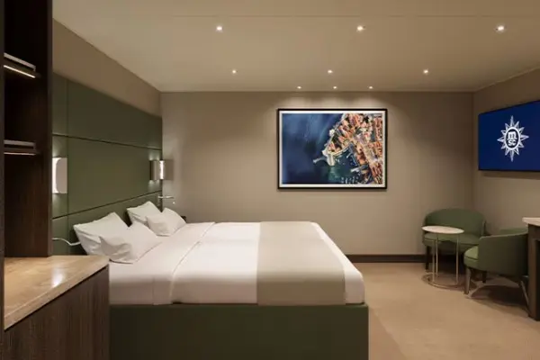Spacious cruise suite room