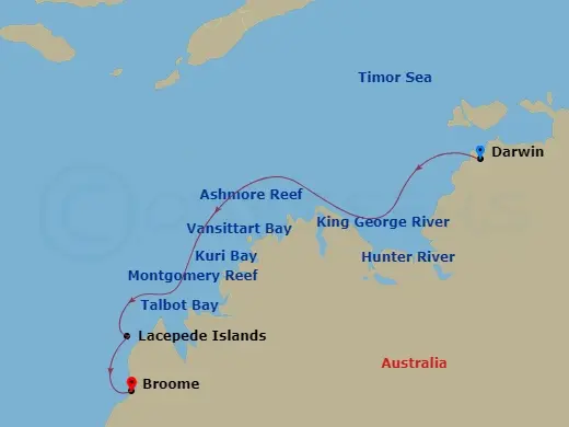 Itinerary schematic diagram
