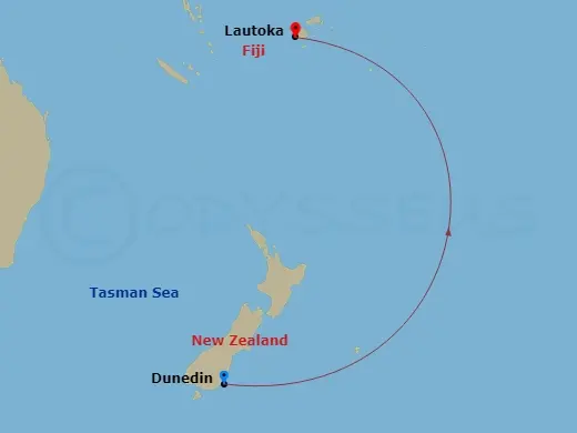 Itinerary schematic diagram