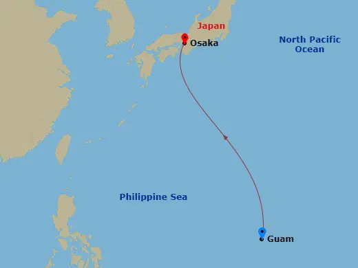 Itinerary schematic diagram