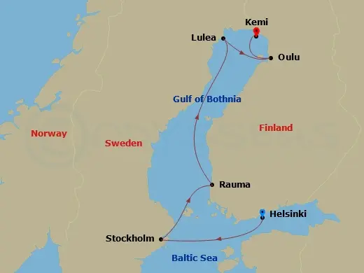 Itinerary schematic diagram