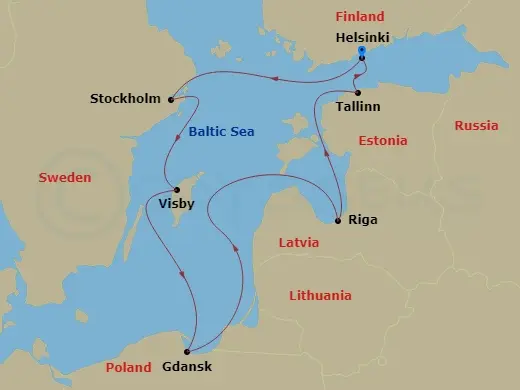 Itinerary schematic diagram