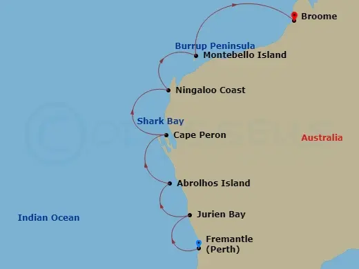 Itinerary schematic diagram