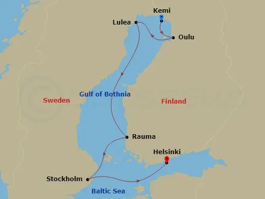 Itinerary schematic diagram