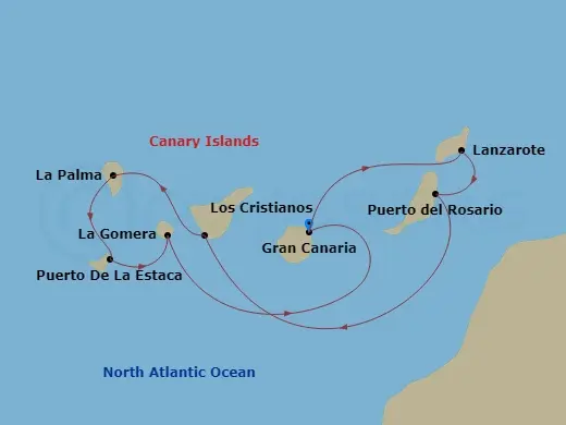 Itinerary schematic diagram