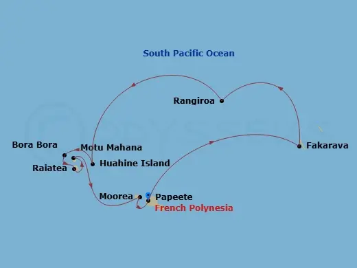 Itinerary schematic diagram
