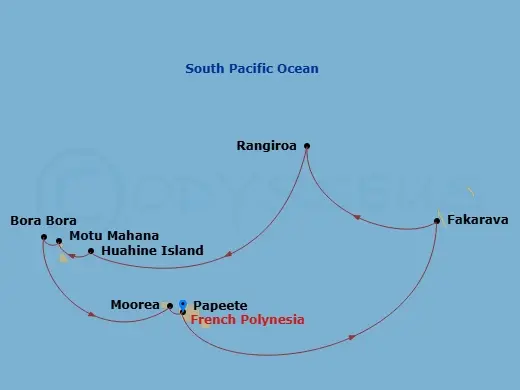 Itinerary schematic diagram