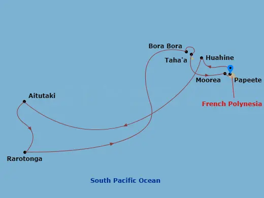 Itinerary schematic diagram