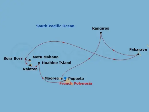 Itinerary schematic diagram