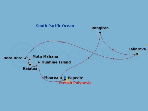 Itinerary schematic diagram
