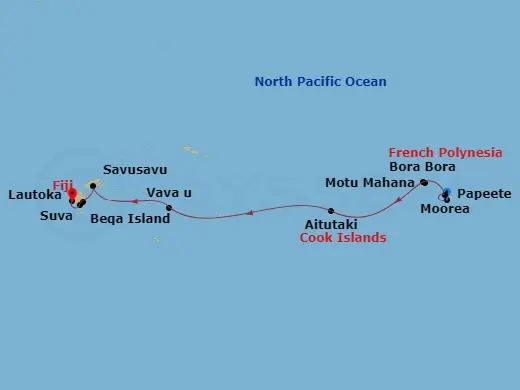 Itinerary schematic diagram