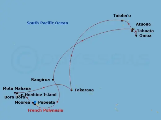 Itinerary schematic diagram
