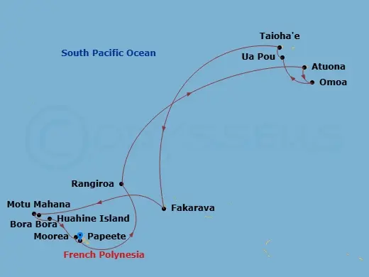 Itinerary schematic diagram