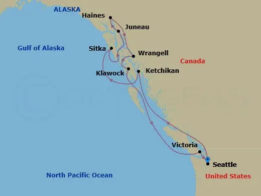 Itinerary schematic diagram