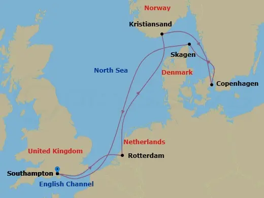 Itinerary schematic diagram