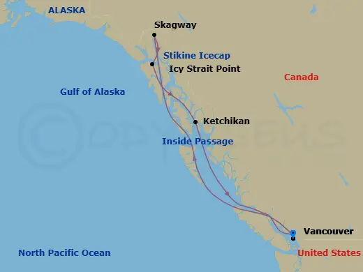 Itinerary schematic diagram