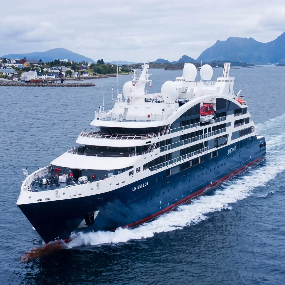 Like the other ships in the PONANT EXPLORERS series, Le Bellot has been designed to provide absolute comfort for its passengers, even at the heart of the world's most remote and isolated regions. Racy lines, state-of-the-art equipment, a refined design, a softly muted and at the same time convivial ambiance together with a deliberately restricted number of cabins all contribute to the modernity of Le Bellot, a unique ship in the world of cruising. 