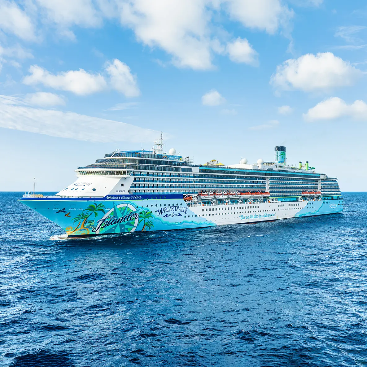 The Margaritaville at Sea Islander is the newest and flagship resort at sea perfectly designed to transport cruisers on fun-soaked escapes to an island state of mind. Sailing Summer 2024 from Port Tampa Bay to Key West and Mexico on 4- and 5-night cruise itineraries.